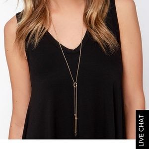 Lulus Bar gold necklace